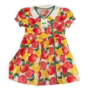 NWT Finding Foxtale Apple Pie Dress Watercolor Apple Print Size 6